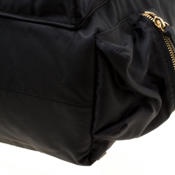 Burberry Black Nylon and Leather Rucksack Backpack