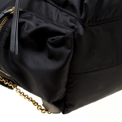 Burberry Black Nylon and Leather Rucksack Backpack