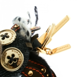 Burberry Mabel The Donkey Two Tone Wool Embellished Key Ring / Bag Charm