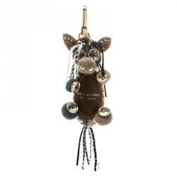 Burberry Mabel The Donkey Two Tone Wool Embellished Key Ring / Bag Charm