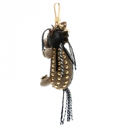 Burberry Mabel The Donkey Two Tone Wool Embellished Key Ring / Bag Charm