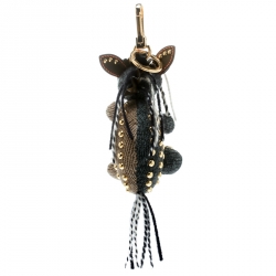 Burberry Mabel The Donkey Two Tone Wool Embellished Key Ring / Bag Charm