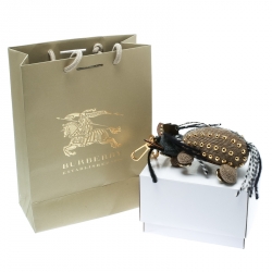 Burberry Mabel The Donkey Two Tone Wool Embellished Key Ring / Bag Charm