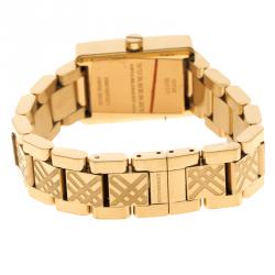 Burberry Gold Plated Steel Check BU1171 Women's Wristwatch 19 mm