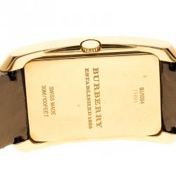 Pre Owned Burberry Gold Plated Stainless Steel BU1094 Women's Wristwatch 30 mm