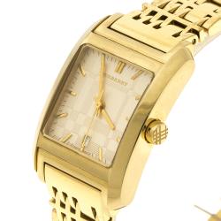 Pre Owned Burberry Gold Plated Steel BU1574 Women's Wristwatch 25 mm