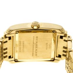 Pre Owned Burberry Gold Plated Steel BU1574 Women's Wristwatch 25 mm