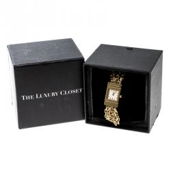 Pre Owned Burberry Gold Tone BU5602 Multi-Chain Bracelet Women's Wristwatch 20 mm
