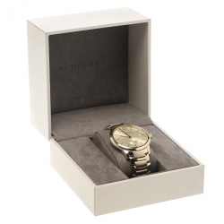 Pre Owned Burberry Gold Plated Steel BU10006 The Classic Round Gold Mantel Women's Wristwatch 40 mm