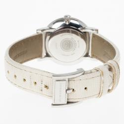 مملوكة مسبقًا Burberry White Stainless Steel BU1733 Women's Wristwatch 30MM