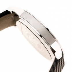 Pre Owned Burberry Silver Stainless Steel Nova Check BU1378 Women's Wristwatch 38 mm