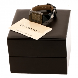 Pre Owned Burberry Black Stainless Steel BU1158 Women's Wristwatch 25 mm