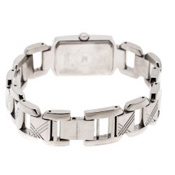 مملوكة مسبقًا Burberry Silver Stainless Steel Heritage BU4211 Women's Wristwatch 18 mm