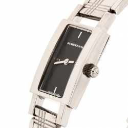 Pre Owned  ساعة يد نسائية بربري BU4207 ستانلس ستيل سوداء 16 مم