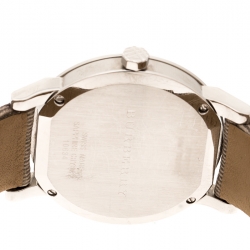 Pre Owned Burberry Silver Stainless Steel The City BU9022 Women's Wristwatch 38 mm