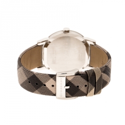 Pre Owned Burberry Silver Stainless Steel The City BU9022 Women's Wristwatch 38 mm