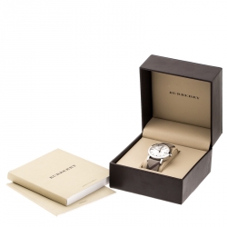 Pre Owned Burberry Silver Stainless Steel The City BU9022 Women's Wristwatch 38 mm