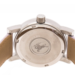 Pre Owned Burberry Lilac Stainless Steel BU7110 Women's Wristwatch 32 mm