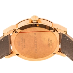 Burberry Tan Rose Gold Plated Stainless Steel Nude BU9109 Women's Wristwatch 34 mm