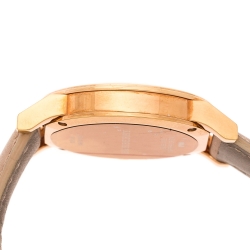Burberry Tan Rose Gold Plated Stainless Steel Nude BU9109 Women's Wristwatch 34 mm