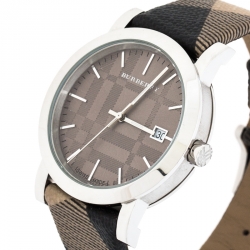 Burberry Grey Stainless Steel Heritage BU1774 Unisex Wristwatch 38 mm