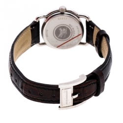 Pre Owned Burberry Silver Stainless Steel BU1220 Women's Wristwatch 25 MM