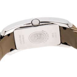 Pre Owned Burberry Silver White Stainless Steel Heritage BU1050 Women's Wristwatch 25 mm