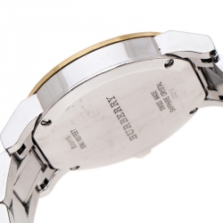 Pre Owned Burberry Silver Gold Plated Stainless Steel The City BU9115 Women's Wristwatch 34MM