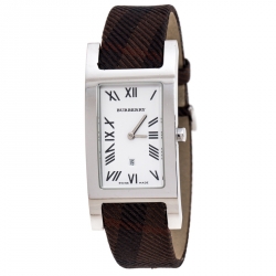 Pre Owned Burberry White Stainless Steel 14000G Women's Wristwatch 24 mm