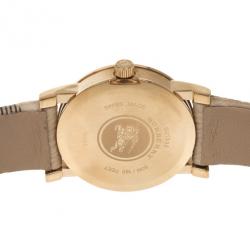 Pre Owned Burberry Gold Haymarket Womens Wristwatch 29 MM