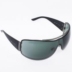 Pre Owned Bvlgari Black Shield Mask Woman Sunglasses