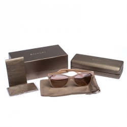 Bvlgari Blush Pink 8208 Mirror Cat Eye Sunglasses 