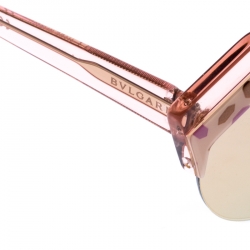 Bvlgari Rose Gold MIrrored/Pink 8203 Serpenteyes Round Sunglasses