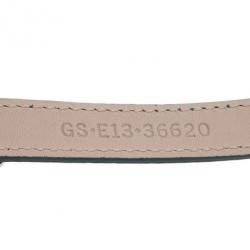 Pre Owned Bvlgari Bvlgari Leather Double Coiled Blue Bracelet S