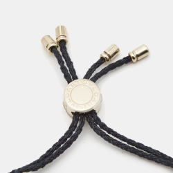 Bvlgari Bvlgari Enamel Gold Tone Adjustable Cord Bracelet