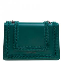 Bvlgari Sea Green Leather Medium Serpenti Forever Shoulder Bag