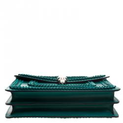 Bvlgari Sea Green Leather Medium Serpenti Forever Shoulder Bag