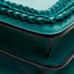 Bvlgari Sea Green Leather Medium Serpenti Forever Shoulder Bag