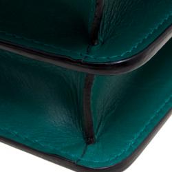 Bvlgari Sea Green Leather Medium Serpenti Forever Shoulder Bag