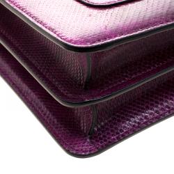 Bvlgari Magenta Python Medium Serpenti Forever Shoulder Bag