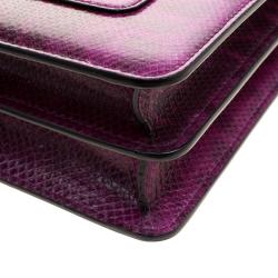 Bvlgari Magenta Python Medium Serpenti Forever Shoulder Bag