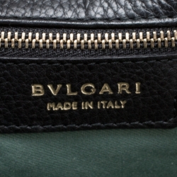 Pre Owned Bvlgari Black Leather Downy Tote