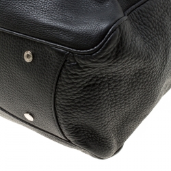 Pre Owned Bvlgari Black Leather Downy Tote