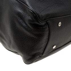 Pre Owned Bvlgari Black Leather Downy Tote