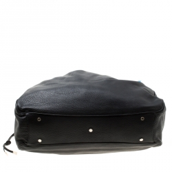 Pre Owned Bvlgari Black Leather Downy Tote