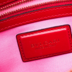 Bvlgari Red Leather Medium Serpenti Forever Shoulder Bag