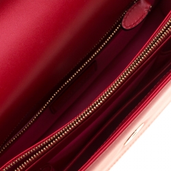 Bvlgari Red Leather Medium Serpenti Forever Shoulder Bag
