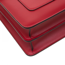 Bvlgari Red Leather Medium Serpenti Forever Shoulder Bag