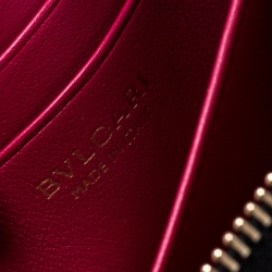Bvlgari Black Leather Divas' Dream Zipped Around Wallet