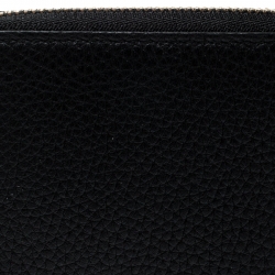 Bvlgari Black Leather Divas' Dream Zipped Around Wallet